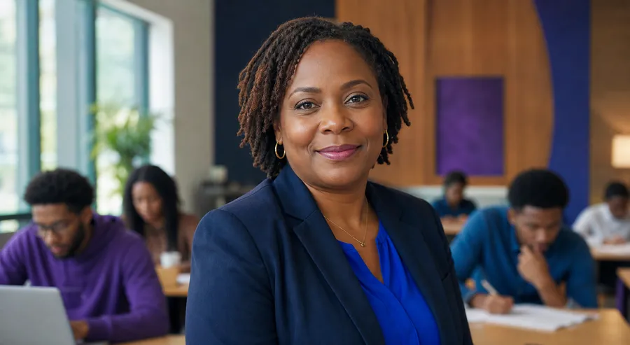 Portrait d’une directrice pédagogique dans son établissement